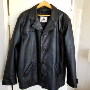 Misty Harbor black leather jacket XL